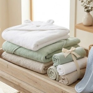 Hooded Towels Bathrobes and Wash Cloths