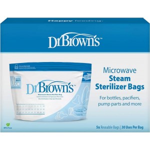 Dr Browns Microwave Sterilising Bags 5pk Dr Browns Microwave Sterilising Bags 5pk
