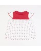 Girls 2pc Set Dress & Shorts Red-Navy