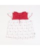 Girls 2pc Set Dress & Shorts Red-Navy