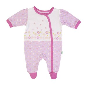 Babygrow Cotton Pink Flowers Babygrow Cotton Pink Flowers