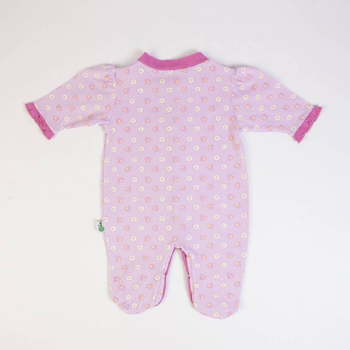 Babygrow Cotton Pink Flowers Babygrow Cotton Pink Flowers