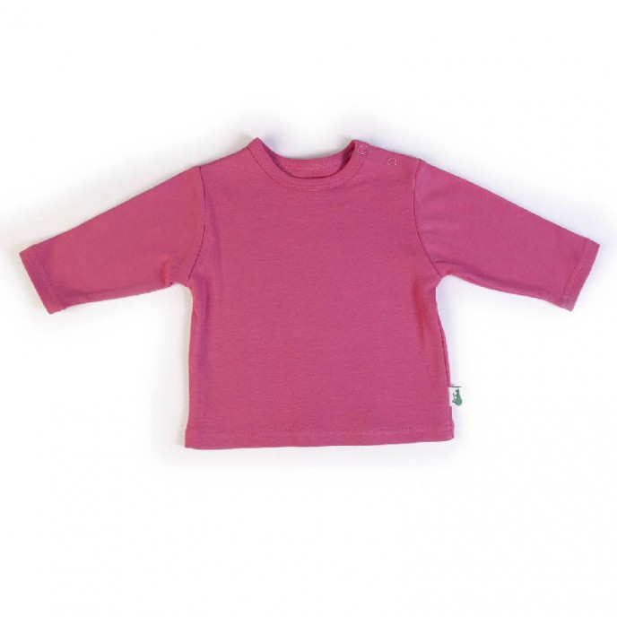 Girls 2pc Set Long Sleeve Fuchsia T-Shirt & Denim Dress Girls 2pc Set Long Sleeve Fuchsia T-Shirt & Denim Dress