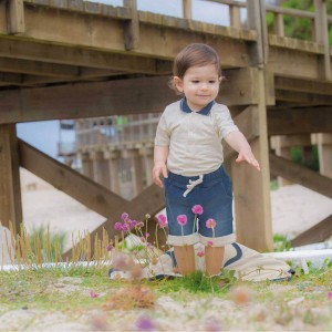 Set 2pc Body & Shorts Ecru Denim Set 2pc Body & Shorts Ecru Denim