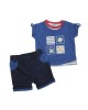 Set 2pc Tshirt & Shorts Blue Sea