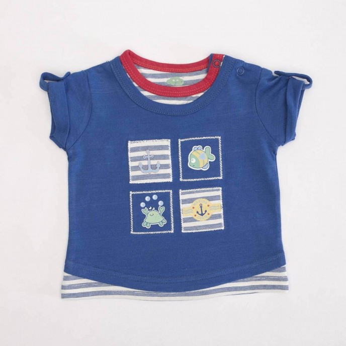 Set 2pc Tshirt & Shorts Blue Sea