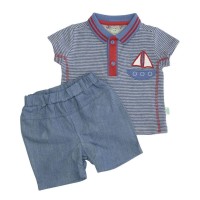 Set 2pc Polo & Shorts Boat