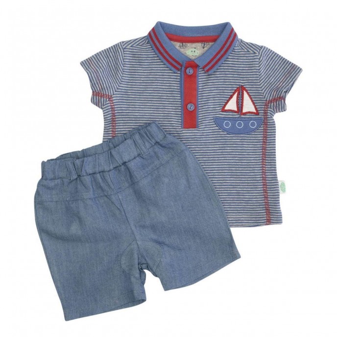 Set 2pc Polo & Shorts Boat