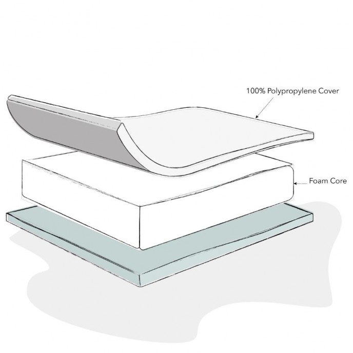 Obaby Cot Mattress Foam 50x100cm (Spacesaver)