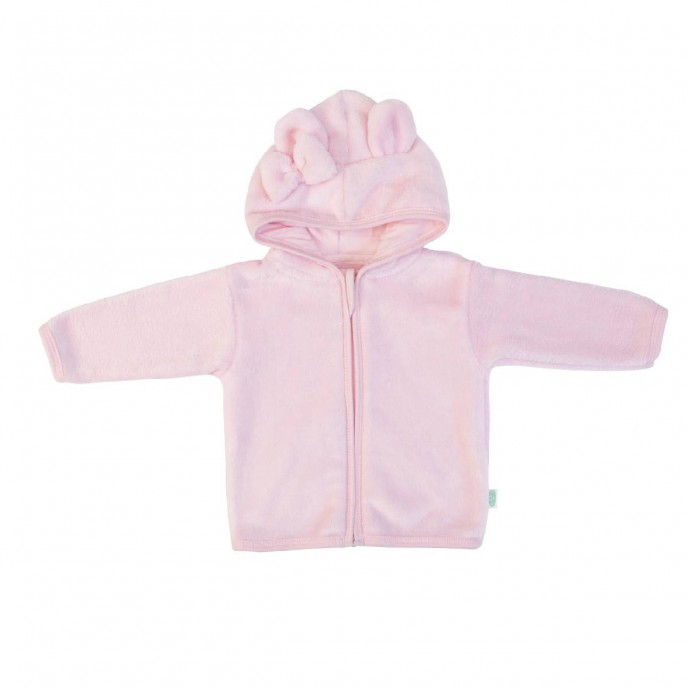 Cardigan with Hood Fleece Pink