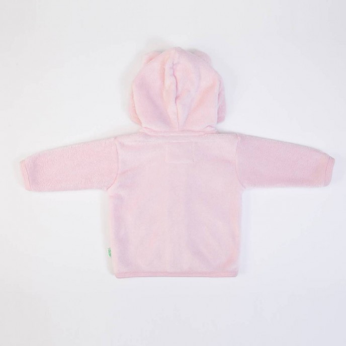 Cardigan with Hood Fleece Pink