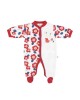 Babygrow Cotton Red Flowers