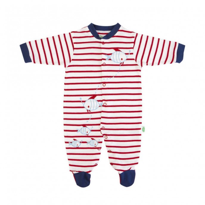 Babygrow Cotton Red Fish