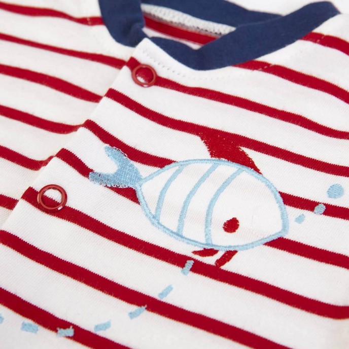 Babygrow Cotton Red Fish Babygrow Cotton Red Fish