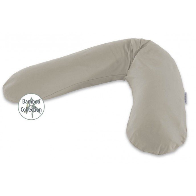 Theraline Maternity & Nursing Pillow Original Bamboo Clay Grey