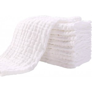 Soft Touch Muslin Squares 5pk white