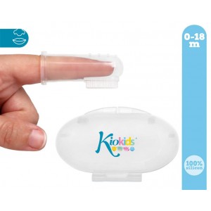 Kiokids Silicone Finger Toothbrush With Case Kiokids Silicone Finger Toothbrush With Case