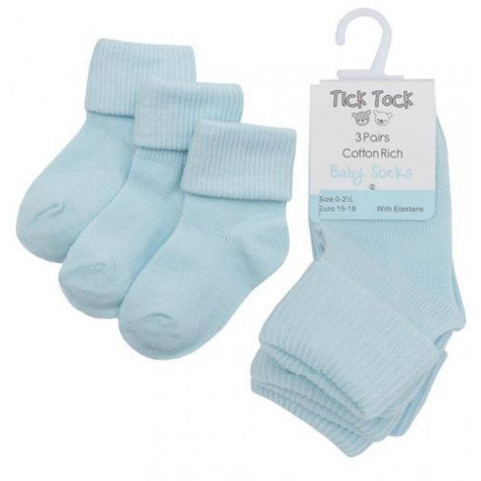 Tick Tock Socks 3pk Blue