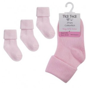 Tick Tock Socks 3pk Pink