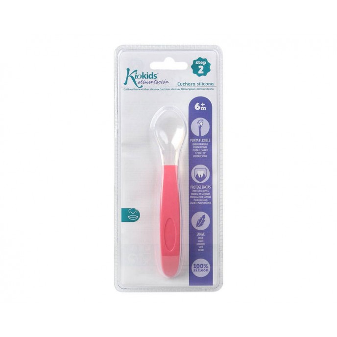 Kiokids Silicone Spoon Step 2 Pink