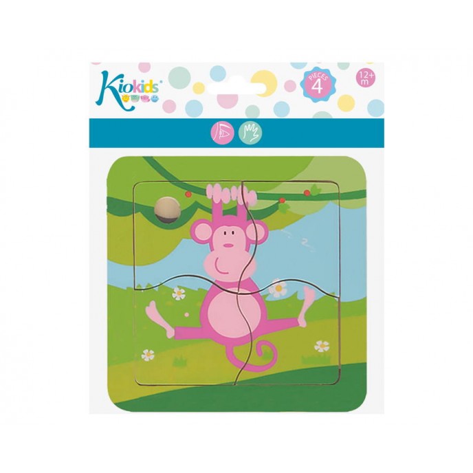 Kiokids Wooden Puzzle 4pcs Kiokids Wooden Puzzle 4pcs