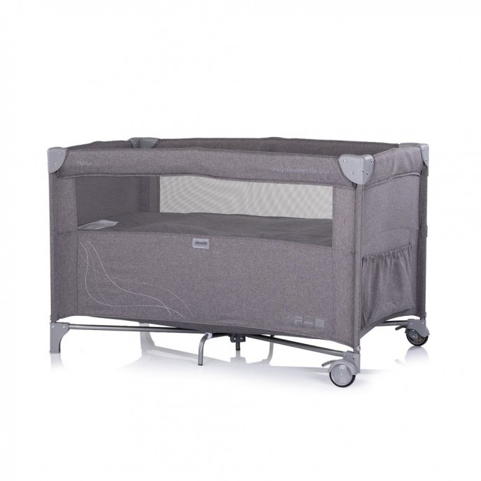 Chipolino Travel Cot and Bedside Crib Relax Charcoal
