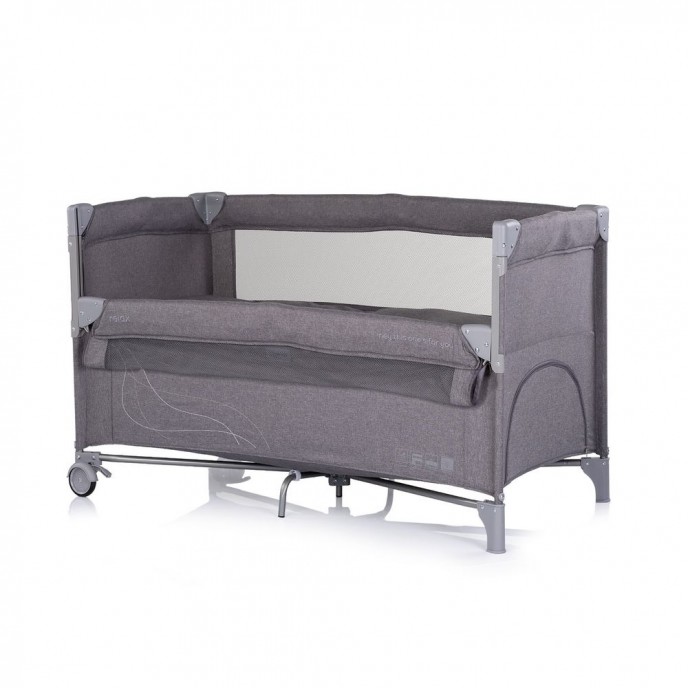 Chipolino Travel Cot and Bedside Crib Relax Charcoal