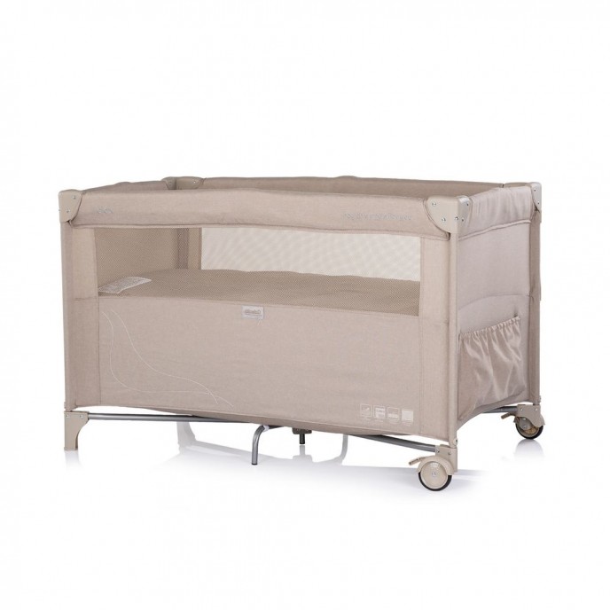 Chipolino Travel Cot and Bedside Crib Relax Latte Chipolino Travel Cot and Bedside Crib Relax Latte