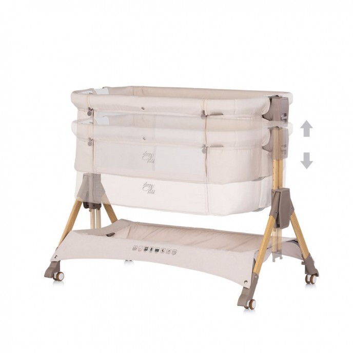 Chipolino Co-Sleeping Crib Sleep n Fold Cashmere Chipolino Co-Sleeping Crib Sleep n Fold Cashmere