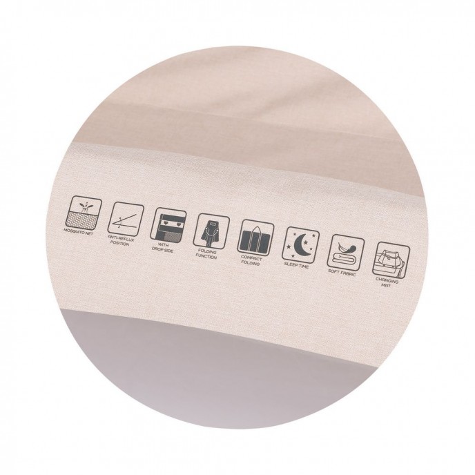Chipolino Co-Sleeping Crib Sleep n Fold Cashmere Chipolino Co-Sleeping Crib Sleep n Fold Cashmere