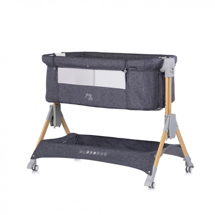 Chipolino Co-Sleeping Crib Sleep n Fold Charcoal Chipolino Co-Sleeping Crib Sleep n Fold Charcoal
