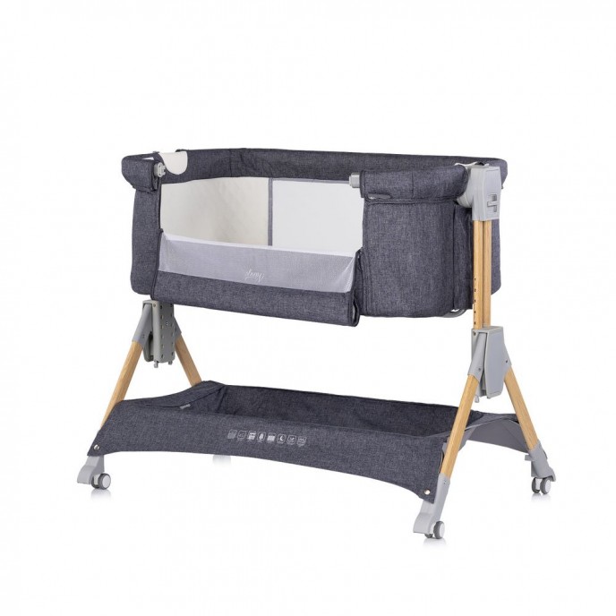 Chipolino Co-Sleeping Crib Sleep n Fold Charcoal Chipolino Co-Sleeping Crib Sleep n Fold Charcoal
