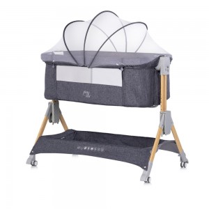 Chipolino Co-Sleeping Crib Sleep n Fold Charcoal