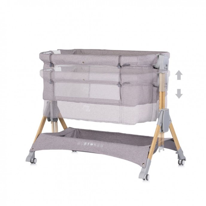 Chipolino Co-Sleeping Crib Sleep n Fold Platinum Chipolino Co-Sleeping Crib Sleep n Fold Platinum