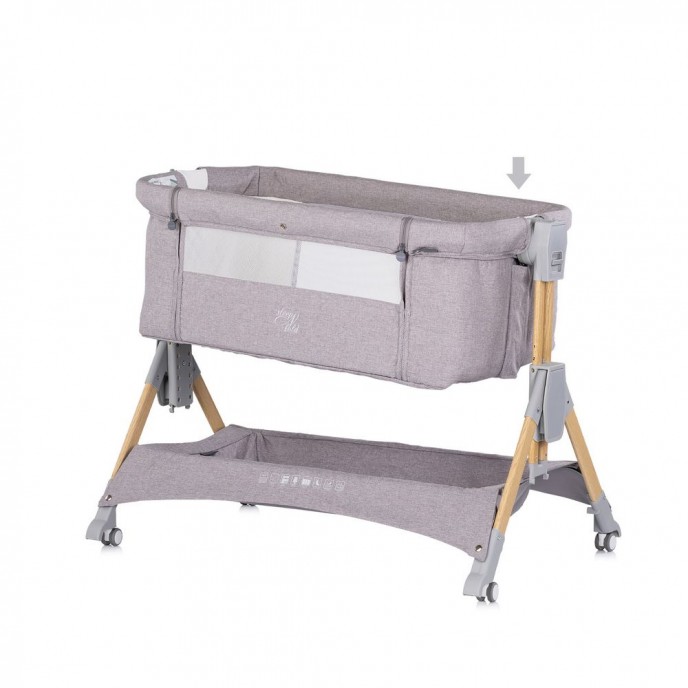 Chipolino Co-Sleeping Crib Sleep n Fold Platinum Chipolino Co-Sleeping Crib Sleep n Fold Platinum