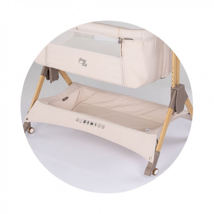 Chipolino Co-Sleeping Crib Sleep n Fold Platinum Chipolino Co-Sleeping Crib Sleep n Fold Platinum