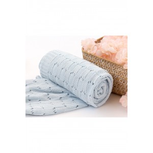 Kiokids Bamboo Knit Blanket Blue