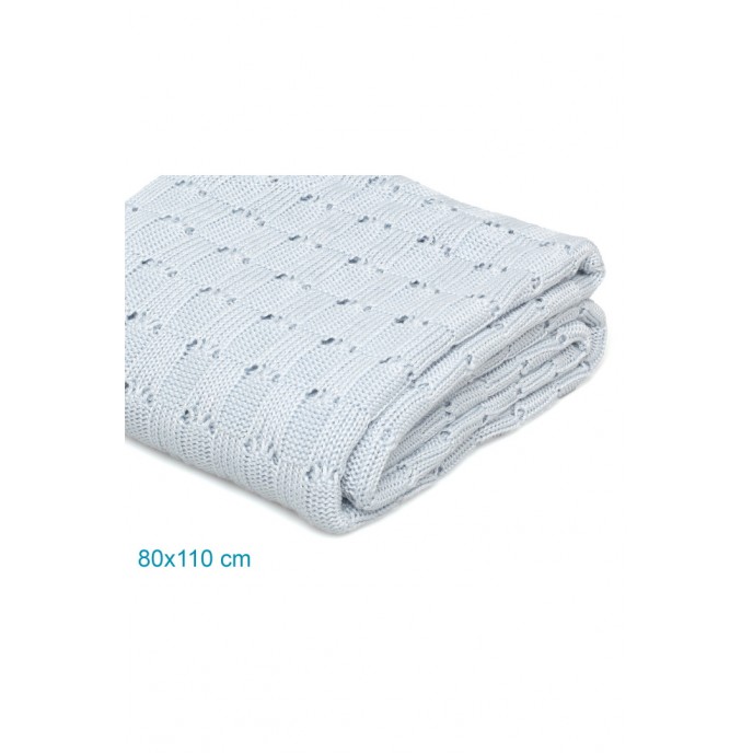 Kiokids Bamboo Knit Blanket Blue