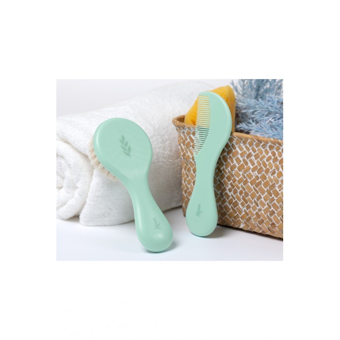 Kiokids Brush and Comb Set Green Kiokids Brush and Comb Set Green