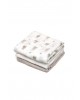 Kiokids Bamboo Muslins 3pk Light Grey Cute