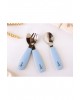 Kiokids Silicone and Metal Cutlery Set 3pc Blue Kiokids Silicone and Metal Cutlery Set 3pc Blue