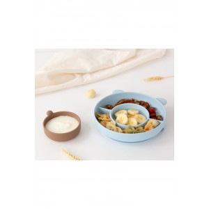 Kiokids Silicone Plate Bear Blue