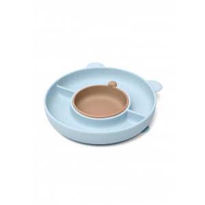 Kiokids Silicone Plate Bear Blue