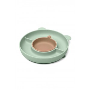 Kiokids Silicone Plate Bear Green