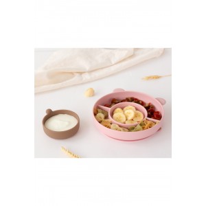 Kiokids Silicone Plate Bear Pink