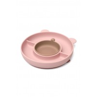 Kiokids Silicone Plate Bear Pink
