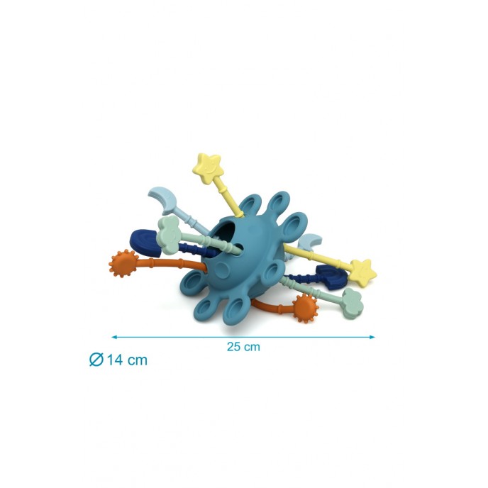Kiokids Silicone Sensory Teether Blue Kiokids Silicone Sensory Teether Blue