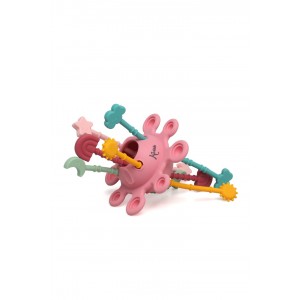 Kiokids Silicone Sensory Teether Pink