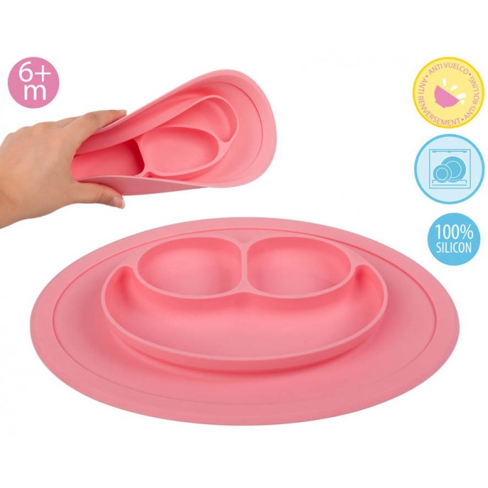 Kiokids Silicone Plate Pink