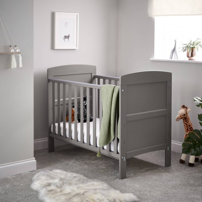 Obaby Cot Grace Mini Taupe Grey